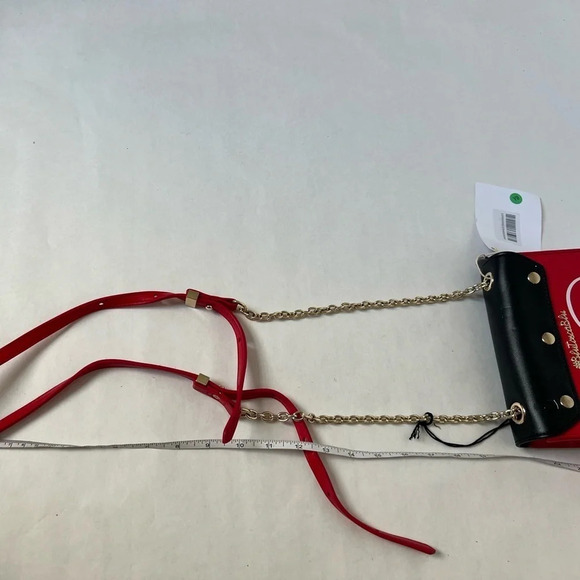 Tosca Blu Red Heart Small Multicolor Red Black Flap Crossbody Shoulder Bag NWT - Picture 10 of 12